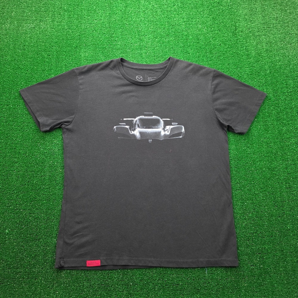 Mazda Motorsports Racing Prototype Tshirt Mens Large Black Graphic Made in‎ USA